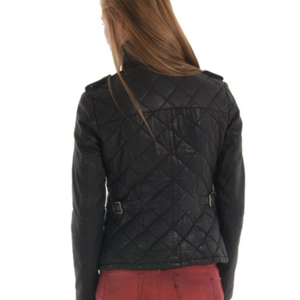 Superdry Ramona Leather Jacket Womens - Picture 2 of 6